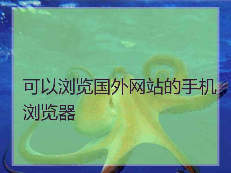 可以浏览国外网站的手机浏览器