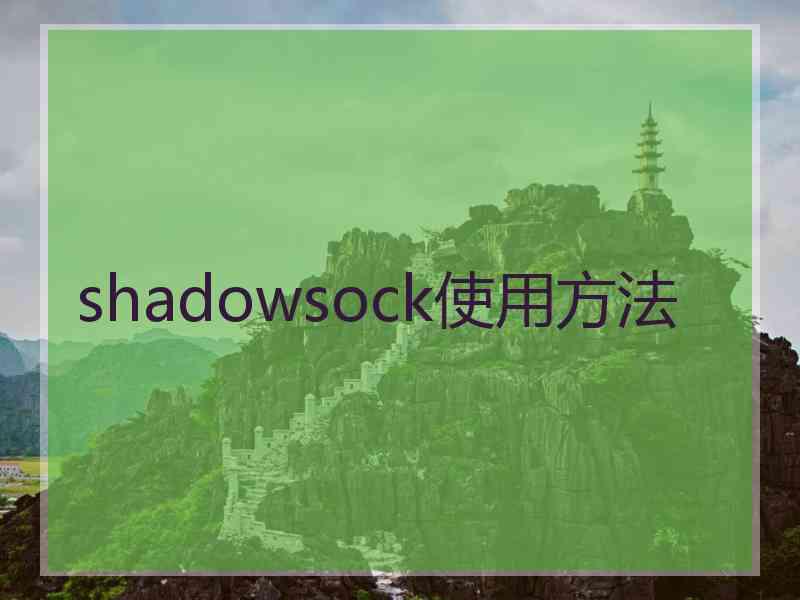 shadowsock使用方法