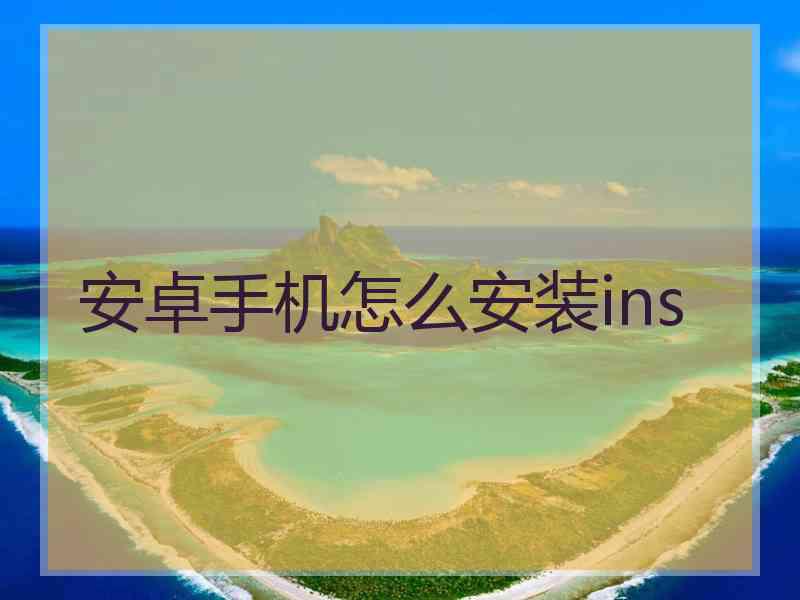 安卓手机怎么安装ins